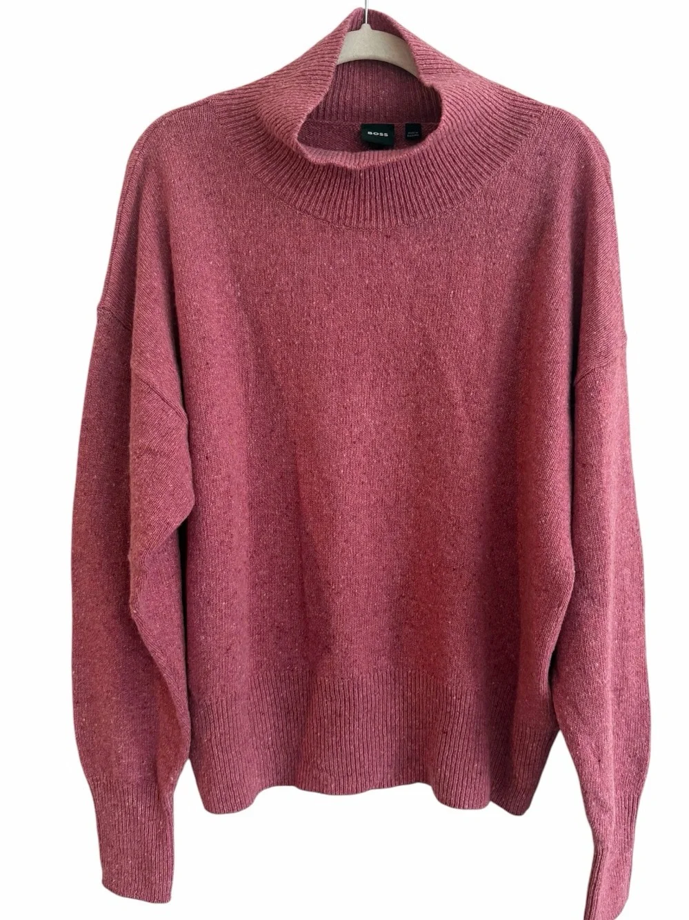 Hugo Boss‎ Womens  Famindi Wool Blend Sweater Pastel Red size large NWT